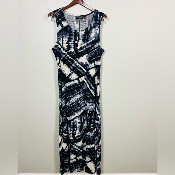 Attitudes by Renée Maxi Dress – L Black/Grey/White - Picture 2 of 15